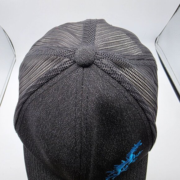 Pacific Headwear 110C Mens OS Black Blue Snapback Trucker Hat Dragon Embroidery - Picture 5 of 9